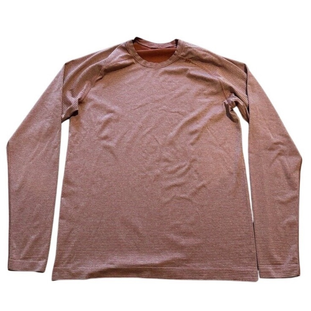 Lululemon Metal Vent Tech Long SleeveCayenne / White / Blue / Lime size Medium
